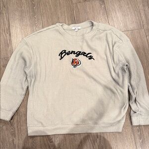 Bengals Embroidered Crewneck Sweatshirt - Cream